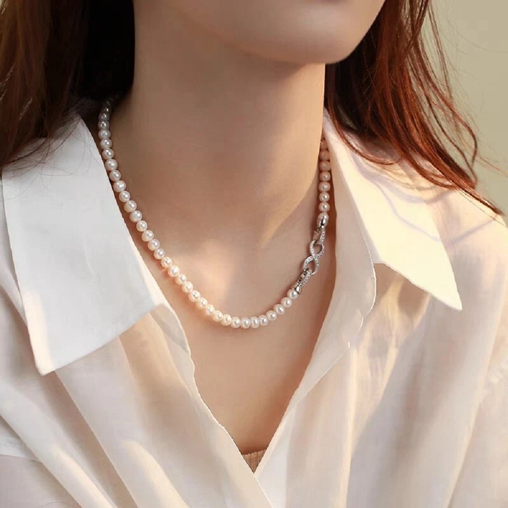 Pearl Trim Chain - Colar de Pérolas Naturais Akoya AAA