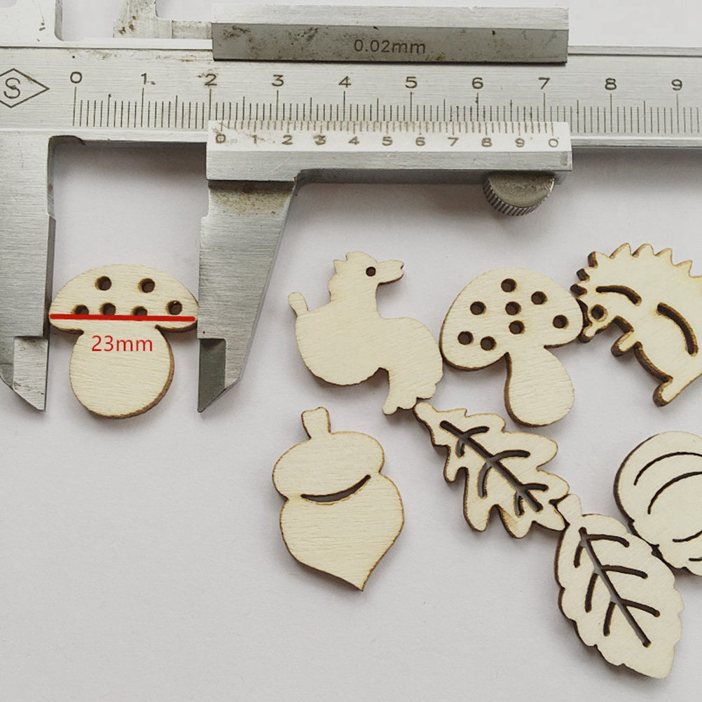 Embellish Craft - 50 Peças de Madeira para Decoração