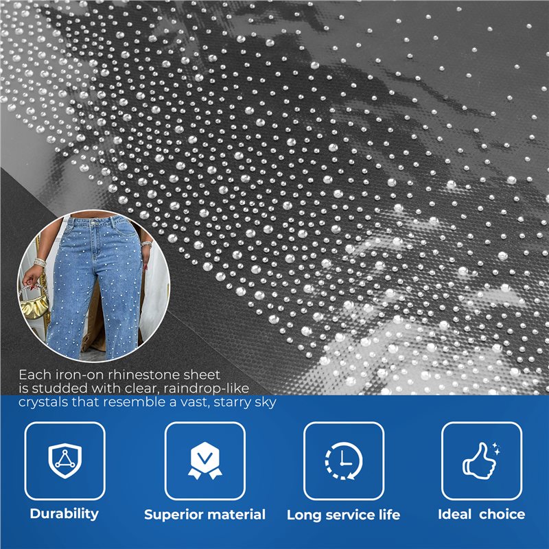 AT02-Folhas de Strass Termocol - Hotfix Rhinestone Sheet avaliação e preço