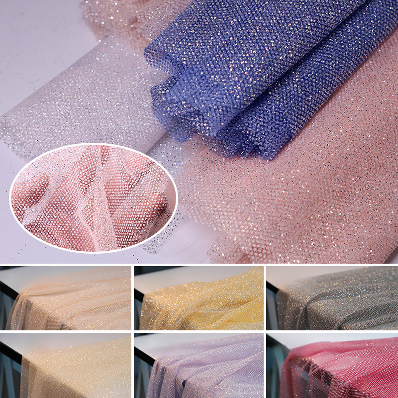 Tecido de Tule Brilhante com G - Crystal Mesh Fabric avaliação e preço