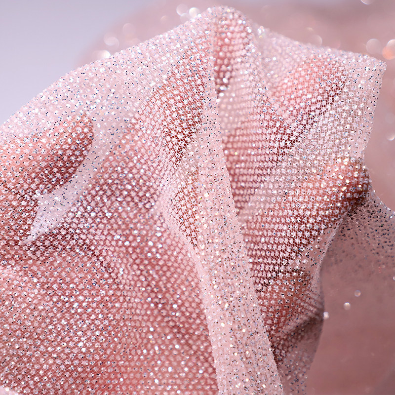 Tecido de Tule Brilhante com G - Crystal Mesh Fabric avaliação e preço