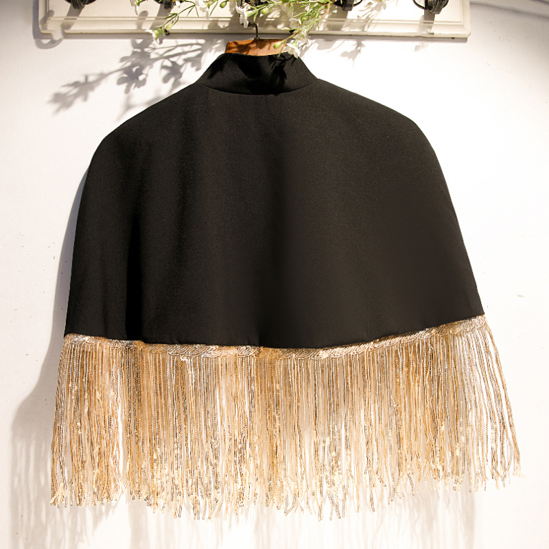 Primavera verão feminino preto - Tassel Fringe Trim avaliação e preço