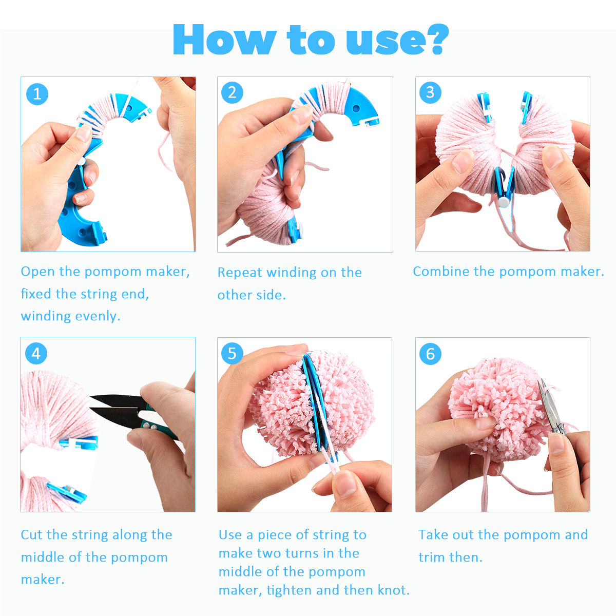 Conjunto de 8 Peças para Fazer - Pom Pom Maker Tool avaliação e preço