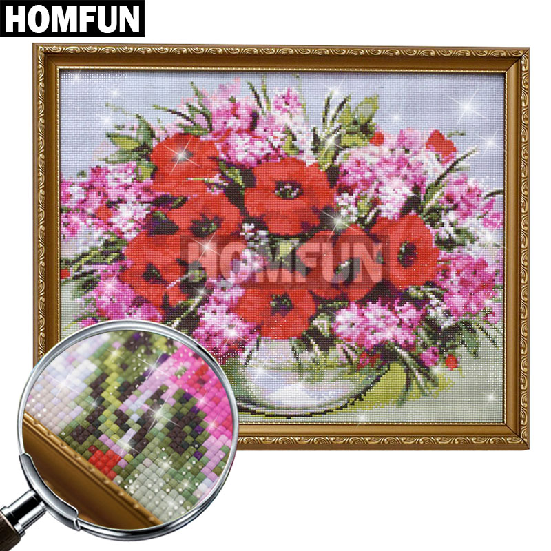 Homfun 5d diy pintura diamante - Craft Embellishment Storage avaliação e preço